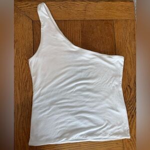 J Crew one shoulder top size M - white